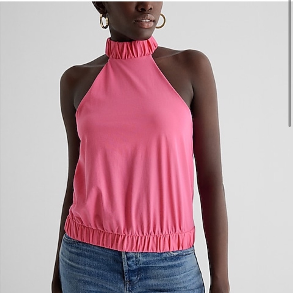 Halter neck elastic top
